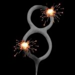 Κεράκι Sparkle αριθμός 8