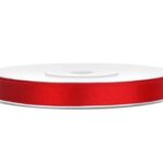 Κόκκινη σατέν φαρδιά κορδέλα (25m)