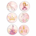 Κονκάρδες Πριγκίπισσα & Μονόκερος (6 τεμ)