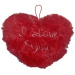 Κρεμαστή Χνουδωτή Καρδιά 9cm