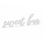 Ξύλινο διακοσμητικό τραπεζιού λευκό "Sweet Bar"