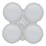 Λευκό smokey Foil Μπαλόνι 4πλο για γιρλάντα 40 cm