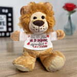 Λούτρινο Λιονταράκι με Εκτύπωση - Όταν σου Λείπω