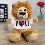 Λούτρινο Λιονταράκι με Φωτογραφία - I LOVE U