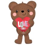 30" Μπαλόνι Καφέ Αρκουδάκι της Αγάπης