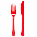 Μαχαιροπίρουνα κόκκινα Fiesta (24 τεμ.)