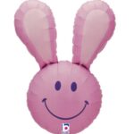Μπαλόνι χαμογελαστό Λαγουδάκι Ροζ 94 εκ.