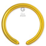 Μπαλόνι κατασκευής μακρόστενο 260Q Χρυσό (100 τεμ)