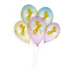 Μπαλόνια Μονόκερος Crystal Rainbow 13″ (25 τεμ)