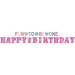 Μπάνερ Fun to be One 1st Birthday Girl