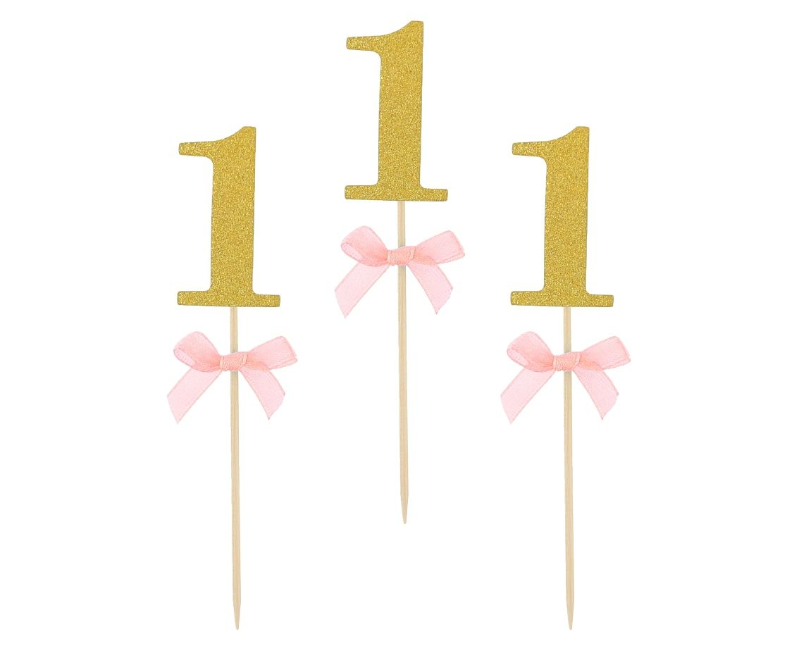 odontogliphides-parti-1st-birthday-roz-_10-tem__1 Οδοντογλυφίδες πάρτυ 1st Birthday ροζ (10 τεμ) - Image 1