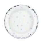 Πιάτα γλυκού πολύχρωμα Αστεράκια (6 τεμ)