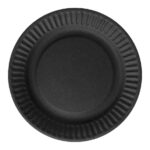Μάυρα χάρτινα πιάτα γλυκού (6 τεμ)