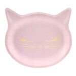 Πιάτα πάρτυ ροζ Γατούλα (6 τεμ)