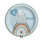 Γαλάζια Πιάτα φαγητού - One ελεφαντάκι (8 τεμ)