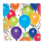 Πιάτα φαγητού τετράγωνα Balloons (8 τεμ)