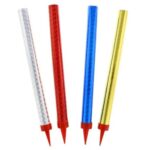 Πολύχρωμοι πυρσοί για τούρτα (4 τεμ)