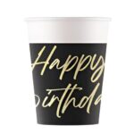 Ποτήρια πάρτυ Elegant Birthday (8 τεμ)