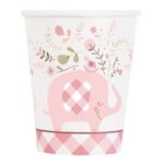 Ποτήρια ροζ Ελεφαντάκι (8 τεμ)