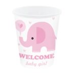 Ποτήρια πάρτυ Ελεφαντάκι - Baby Girl (6 τεμ)