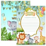 Προσκλήσεις πάρτυ Ζώα της Ζούγκλας (8 τεμ)