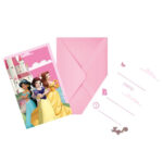 Προσκλήσεις πάρτυ Princess με φάκελο (6 τεμ)