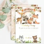 Προσκλητήριο πάρτυ Ζωάκια του Δάσους (8 τεμ)