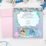 Προσκλητήριο Γοργόνα με τετράγωνο Φάκελο