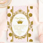 Προσκλητήριο Βάπτισης κορίτσι Κορώνα μονόκαρτο