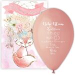 Προσκλητήριο βάπτισης μπαλόνι Ονειροπαγίδα Woodland