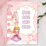 Προσκλητήριο Βάπτισης Πριγκίπισσα & Μονόκερος μονόκαρτο