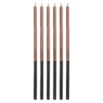 Ψηλά Κεράκια Γενεθλίων Platinum Rose Gold (6 τεμ)