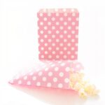 Ροζ πουά σακουλάκι για δωράκια