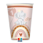 Ροζ Ποτήρια Χάρτινα - One ελεφαντάκι (8τεμ)