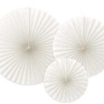 Σετ Άσπρες διακοσμητικές βεντάλιες (3 τεμ)