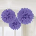 Σετ Fluffy Pom Pom Μοβ (3 τεμ)