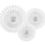 Σετ Λευκές χάρτινες βεντάλιες (3 τεμ)