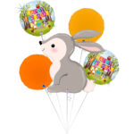 Σετ μπαλόνια Γενεθλίων Λαγουδάκι Woodland (5 τεμ)