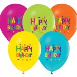 Σετ Μπαλόνια Happy Birthday Stars (5 τεμ)