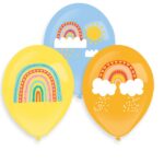 Σετ μπαλόνια Ουράνιο Τόξο Retro (6 τεμ)