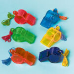 Σφυρίχτρες χρωματιστές πλαστικές (12 τεμ)