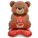 Standing Μπαλόνι Αρκουδάκι καφέ I Love you