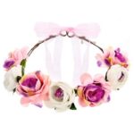 Στεφάνι μαλλιών με ροζ Λουλούδια