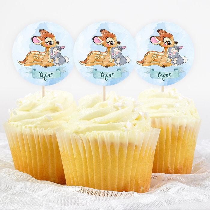 topper-cupcake-elafaki-bambi Topper Cupcake Ελαφάκι Bambi (6 τεμ) - Image 1