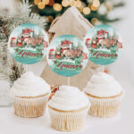 Topper Cupcake Χριστουγεννιάτικα - Woodland (6 τεμ)