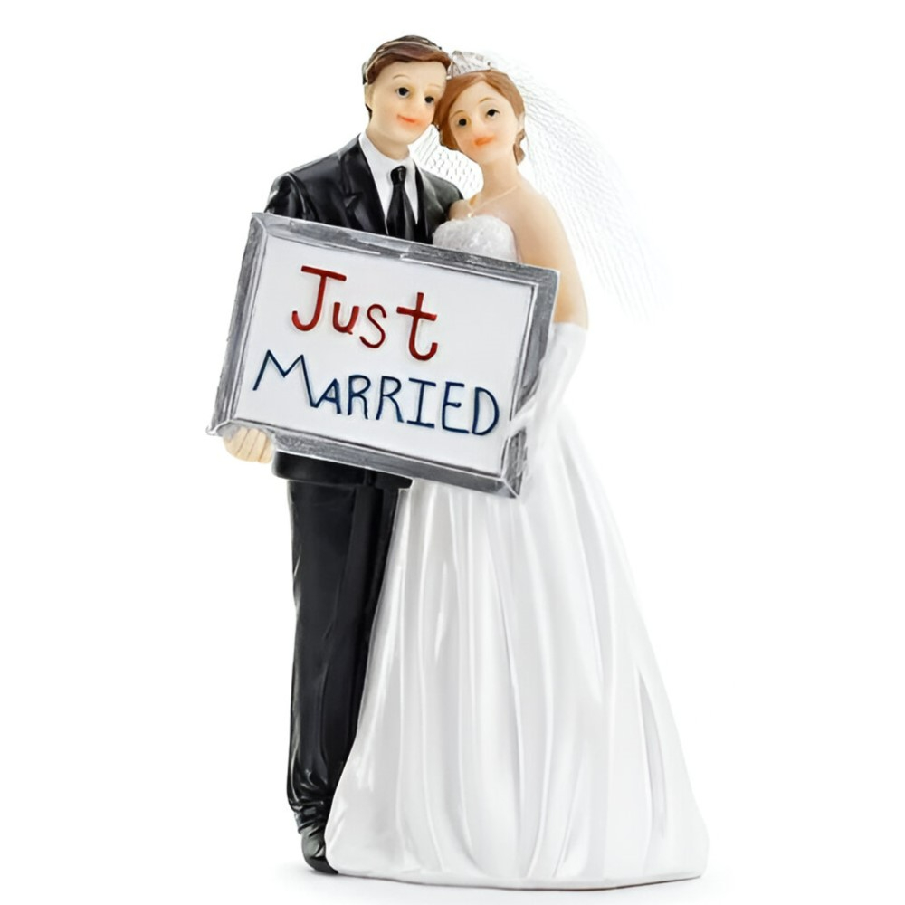 topper-gamilias-toirtas-zeigari-just-married_1 Topper γαμήλιας τούρτας - Ζευγάρι Just Married - Image 1