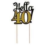 Topper τούρτας "Hello 40"