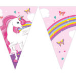 Τριγωνικά Σημαιάκια Μονόκερος Rainbow 230cm