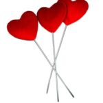 Βελουτέ στικάκι καρδούλα (3 τεμ)