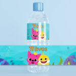 Χάρτινες ετικέτες νερού Καρχαριάκια (8 τεμ)